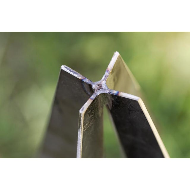 Contemporary Signes Wall Sculpture in Natural Steel by Jean-Baptiste Van Den Heede For Sale - Image 3 of 10
