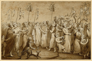 Thomas Charles Naudet, Mariage Moresque (Moorish Wedding Procession), 1800s, Watercolor