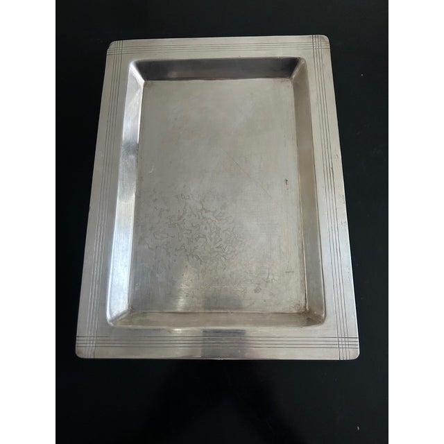 Silver-plated metal trinket tray stamped Ercuis, 1970s This piece has an attribution mark, I am sure that it is completely...