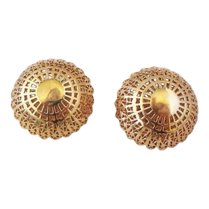 Vintage Circa 1955 Signed Crown Trifari Filigree Brooches - 2 Pieces