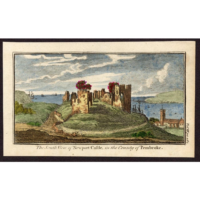 An authentic 18th-century English copperplate engraving from a topographical series documenting historic landscapes and...
