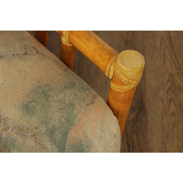 McGuire Organic Modern Rattan Three Cushion Sofa For Sale - Image 10 of 18