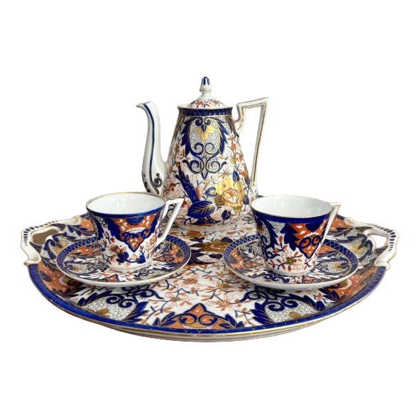 19th Century Porcelain Coffee Set, 1860, Set of 6 For Sale