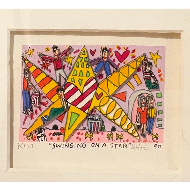 Contemporary James Rizzi Limited Edition 3d Serigraph Signed and Editioned by Hand in Custom Frame For Sale - Image 3 of 3