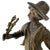 Antique French Louis Guillemin Signed Spelter “Jardinier” Sculpture For Sale - Image 11 of 17