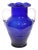 Mid 20th Cobalt Glass Handled Vase Att. To Fostoria For Sale