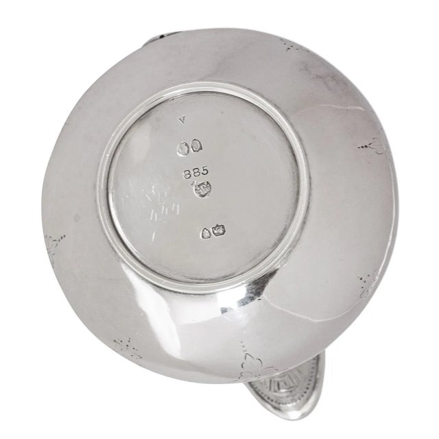 1878 Antique Barnard Brothers London Aesthetic Movement Sterling Silver Tea Set- 3 Pieces For Sale - Image 10 of 12