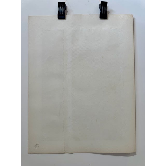 Henry Emil Salloch Original Watercolor on Paper St. Gimignano, Court of the Museum, Italy. 1970. For Sale In Atlanta - Image 6 of 7