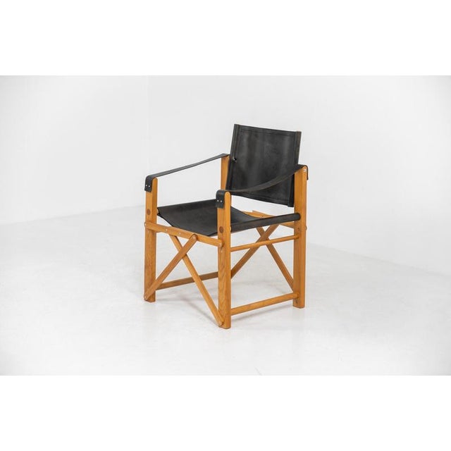 Oak & Leather Safari Chair For Sale - Image 10 of 10