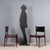 Pair of wood chairs, seat and back in foam with imitation leather upholstery. This piece is attributed to the mentioned...