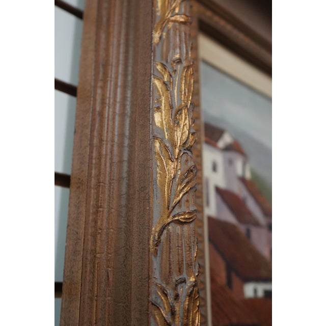 Maison Artist Signed Mediterranean Oil Painting on Canvas For Sale In Philadelphia - Image 6 of 11