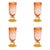 Contemporary Antibes 4-Piece Set Mimosa / Bellini Glasses, Orange with Yellow Base For Sale - Image 3 of 3