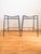 French Mid Century Industrial Style Pair of Woven Leather and Iron Counter Stools After Lila Swift and Donald Monell For Sale - Image 4 of 18