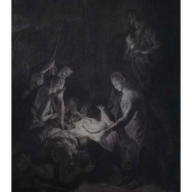 2000 - 2009 Johann Elias Haid after Adriaen van der Werff, The Nativity, 1770s, Mezzotint, Framed For Sale - Image 5 of 8