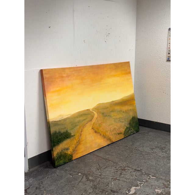 Transitional Ruth Parson Golden Hour Landscape Painting For Sale - Image 3 of 12