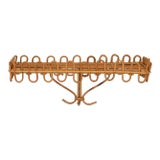 1960's Italian Rattan Wall Console For Sale