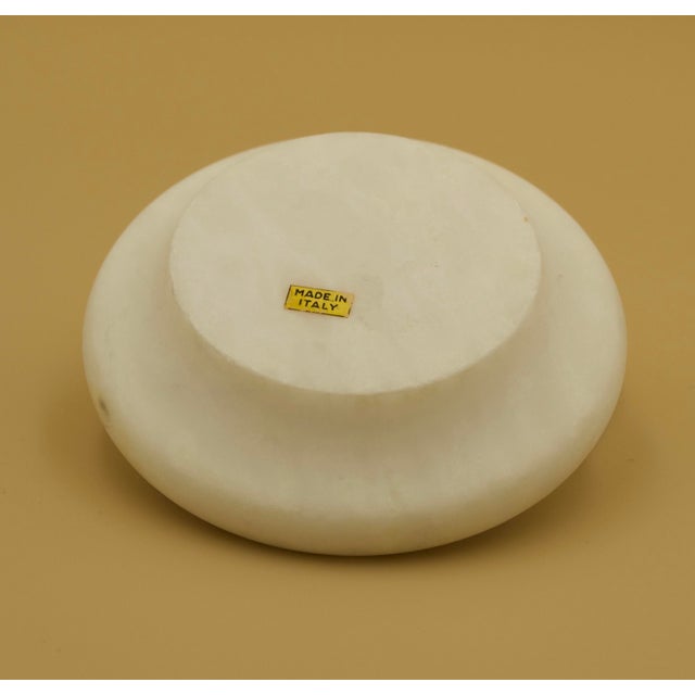 Mid 20th Century Pair of Italian Alabaster Stone Ashtrays / Sculptural Catchall Objects, C. 1960s–70s For Sale - Image 5 of 7