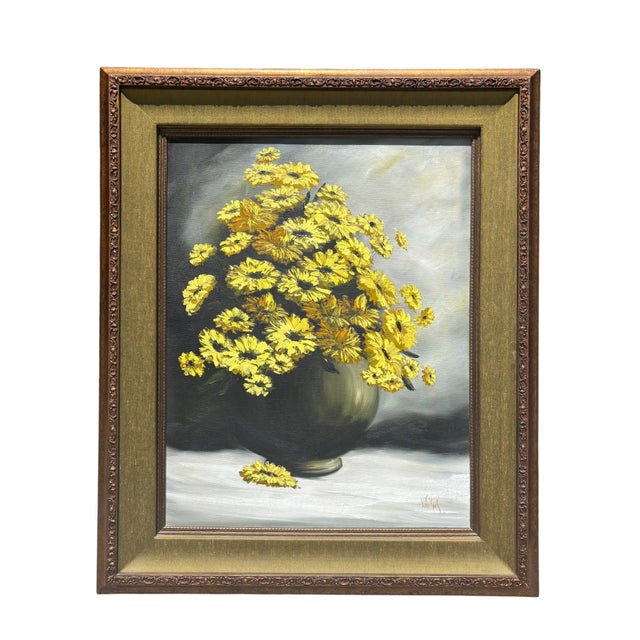 Vibrant original oil on canvas by celebrated Southern California artist Patricia "Patti" Rock (1927–2004), depicting an...