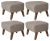 Light Beige Smoked Oak Raf Simons Vidar 3 My Own Chair Footstools by Lassen, Set of 4 For Sale