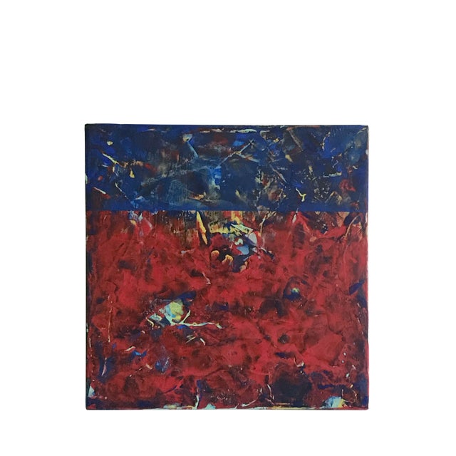 2003 "Sketches Series #23" Babette Herschberger Acrylic Painting on Wood Block For Sale