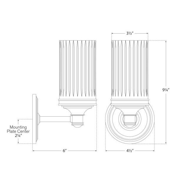 Traditional Alexa Hampton for Visual Comfort Signature Ava Single Sconce in Hand-Rubbed Antique Brass with Crystal For Sale - Image 3 of 3