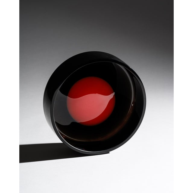 Early 21st Century Op-Art Studio Glass Bowl by Hans Wudy for Zwiesel Glass School, Germany, 2012 For Sale - Image 5 of 9
