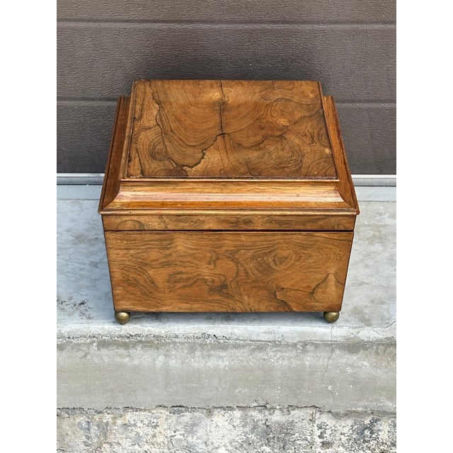 Large English Regency Sarcophagus Shaped Rosewood Tea Caddy, Circa 1830 For Sale - Image 10 of 14