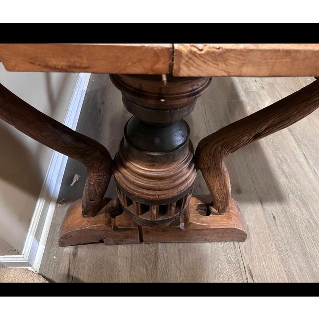 Contemporary Vintage Handcrafted Solid Rosewood Dining Table – One of a Kind – Taiwan, 1980s For Sale - Image 3 of 5