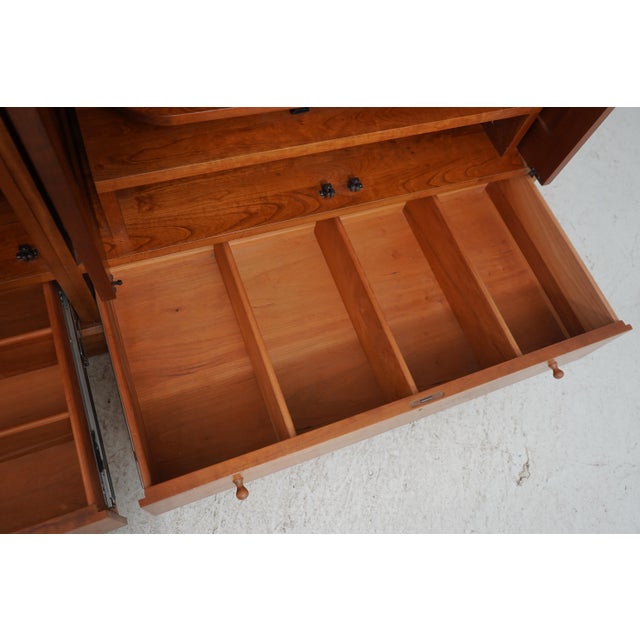 Brown Stickley Arts & Crafts Cherry Tv Cabinet For Sale - Image 8 of 18