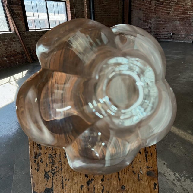 Orrefors 20th Century Crystal Bowl by Lars Hellsten for Orrefors, Sweden For Sale - Image 4 of 7