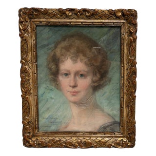 Anna Girard Brancourt, Portrait of a Young Woman, 1800s, Oil on Canvas For Sale