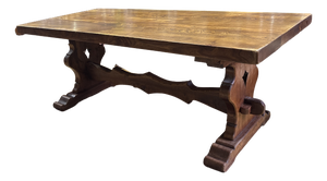 French Monastery Style Wood Dining Table, 1900s