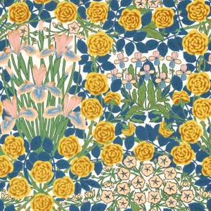 Morris & Co Campanula Wallpaper in Autumn Garden - a Sample