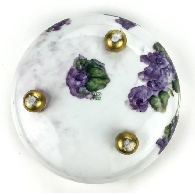 Antique T&v Limoges France Hand Painted Berries Bowl Grapes Artist Signed For Sale - Image 9 of 13