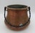 French early 20th century copper pot with iron swing handle. Hand raised copper, tin lined, distinctive twist iron handle...