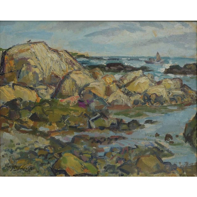 Hayley Lever (1876-1958) Nantucket Coastline 16"x20" oil on canvas board, framed to 22"x26" signed lower left Lever...