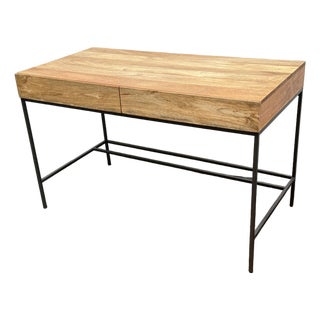 West Elm Industrial Storage Desk For Sale