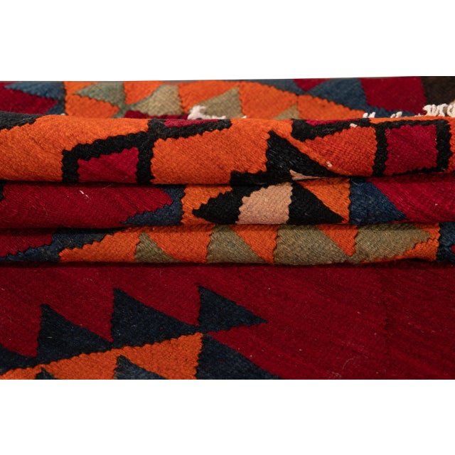 Mid 20th Century Mid-20th Century Vintage Kilim Rug 5' 2" X 12' 7'' For Sale - Image 5 of 13