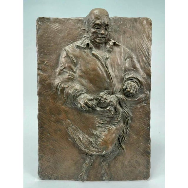 Mans Best Friend C.M. Junghans 1985 This is done in a German Expressionist style. It is bronze over some sort of fill. It...