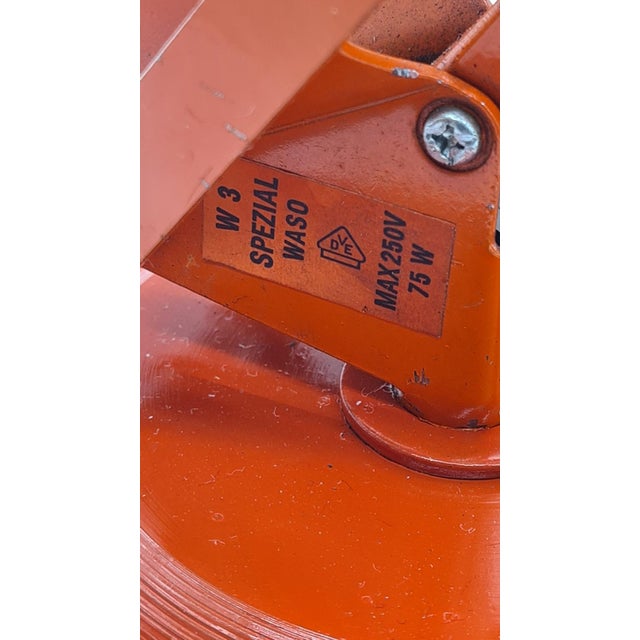 TYP W3 Spezial Desk Lamp in Red Metal, 1970s For Sale - Image 13 of 14