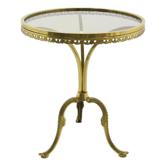 Brass Tripod Side Table, 1960s For Sale