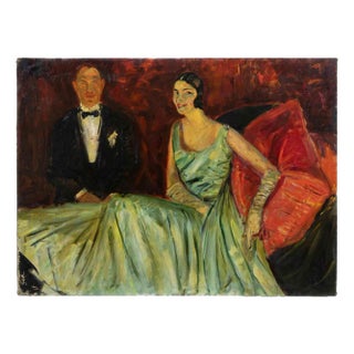 Antonio Feltrinelli, The Theatre Stage, Original Painting on Canvas, 1930s For Sale