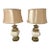 Vintage Stiffel Hollywood Regency Style Brass & Cream Porcelain Table Lamps- A Pair For Sale