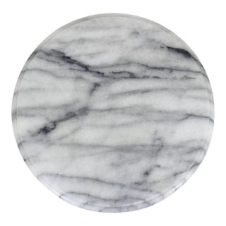 Vintage Italian Carrera Marble Lazy Susan For Sale