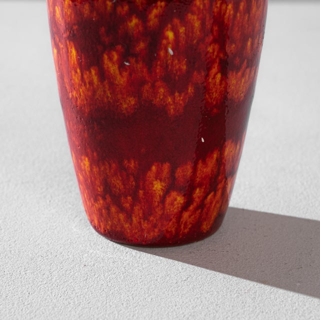 1960s German "W. Germany" Ceramic Vase For Sale - Image 4 of 5