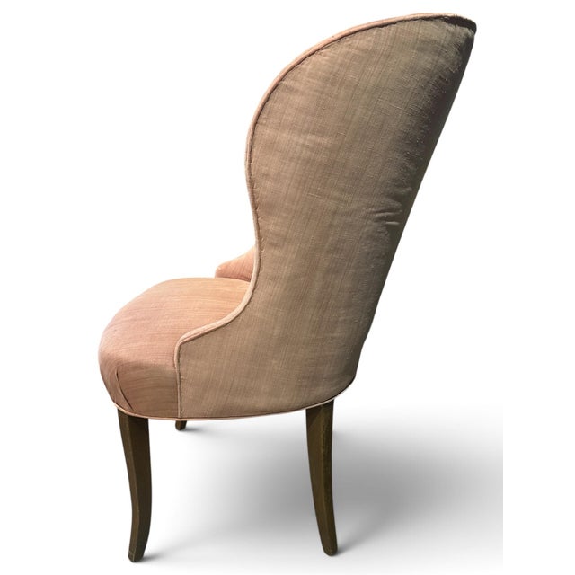 Vintage Mid-Century Sculptural High-Back Slipper Chairs – Pair For Sale - Image 4 of 11
