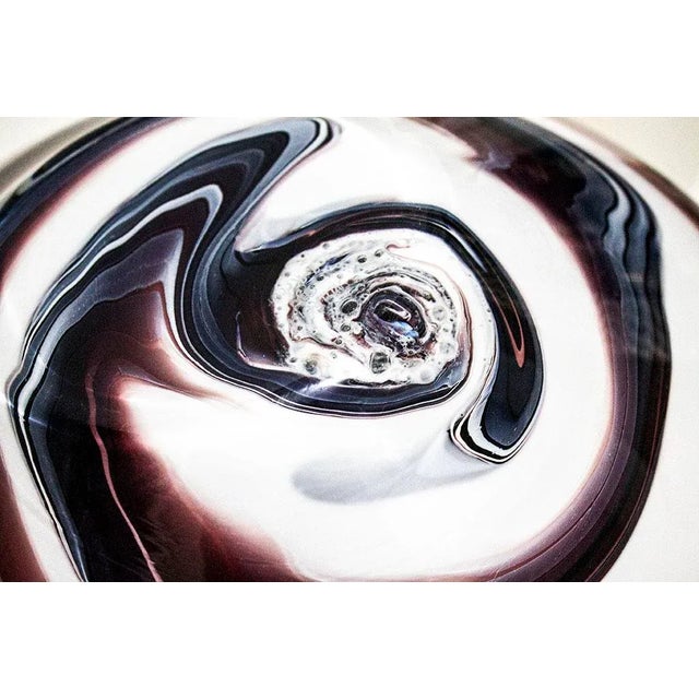 1980s Makora Purple Swirl Blown Glass Vase - Made in Poland For Sale - Image 5 of 8