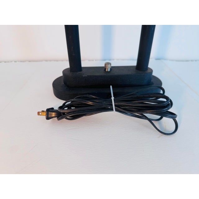 1980s Robert Sonneman Post Modern Halogen Black Table Lamp For Sale - Image 10 of 12