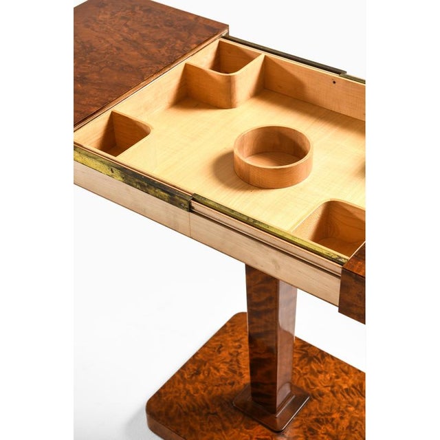 Wood Vintage Side Table in Birch and Brass by Carl Malmsten, 1930s For Sale - Image 7 of 9