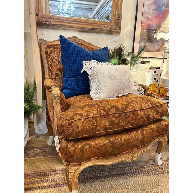 Copper Custom Dipped Vintage Louis XV-Style Bergère Chair | Avant-Garde Modernized Vintage Accent For Sale - Image 8 of 9